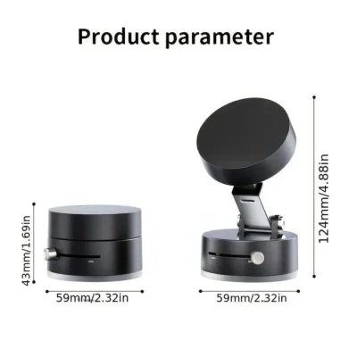 Smart Vacuum Suction Phone Holder A2 - Black